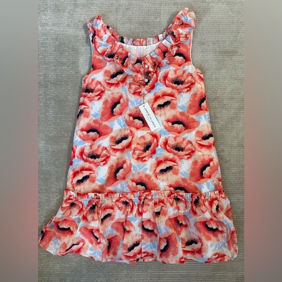 Janie and Jack Coral Floral Dress - Picture 3 of 3